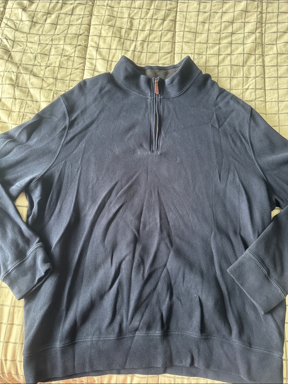 Lands' End Men's Navy Half-Zip Pullover